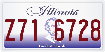 IL license plate Z716728