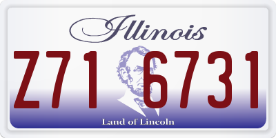 IL license plate Z716731