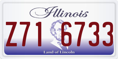 IL license plate Z716733