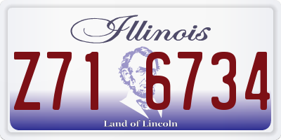 IL license plate Z716734