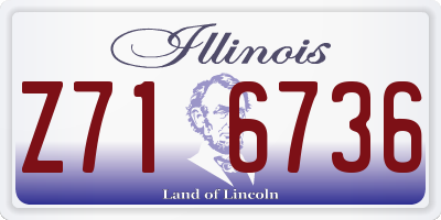 IL license plate Z716736