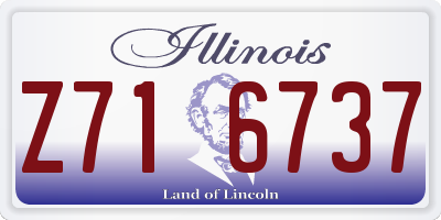 IL license plate Z716737