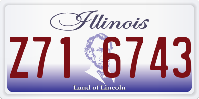IL license plate Z716743