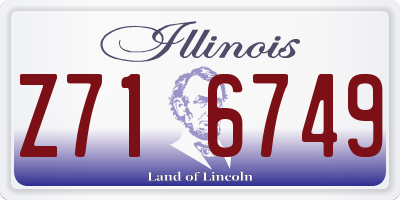 IL license plate Z716749