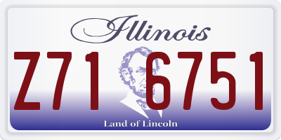 IL license plate Z716751
