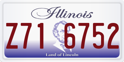 IL license plate Z716752