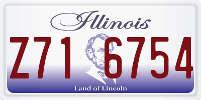 IL license plate Z716754