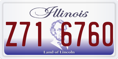IL license plate Z716760