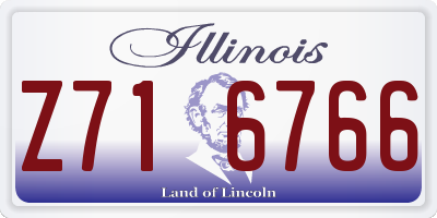 IL license plate Z716766