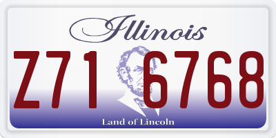 IL license plate Z716768