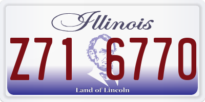 IL license plate Z716770