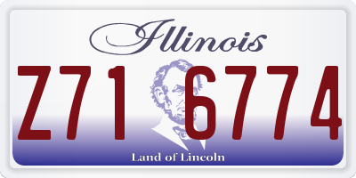 IL license plate Z716774