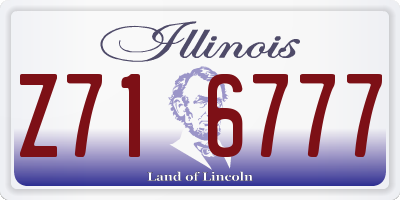 IL license plate Z716777