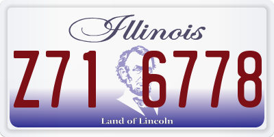 IL license plate Z716778