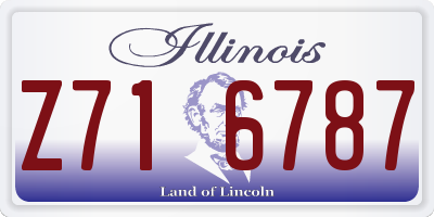 IL license plate Z716787
