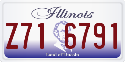 IL license plate Z716791