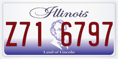 IL license plate Z716797