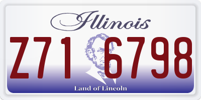 IL license plate Z716798