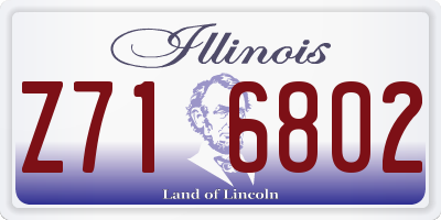 IL license plate Z716802