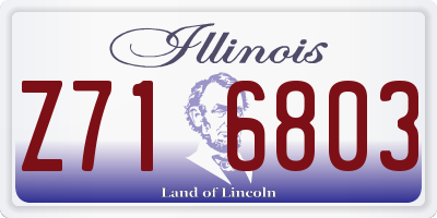 IL license plate Z716803