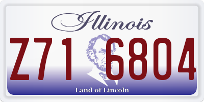 IL license plate Z716804