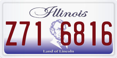 IL license plate Z716816