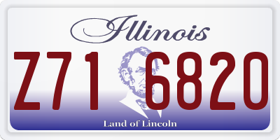 IL license plate Z716820
