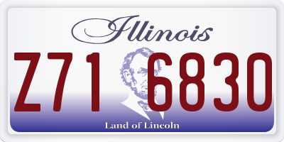 IL license plate Z716830