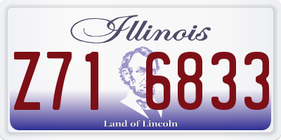 IL license plate Z716833