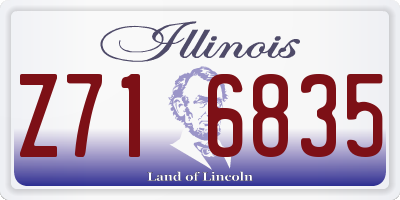 IL license plate Z716835