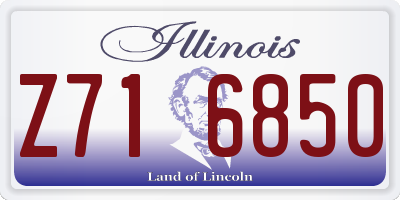 IL license plate Z716850