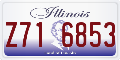 IL license plate Z716853