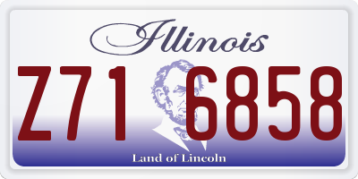 IL license plate Z716858