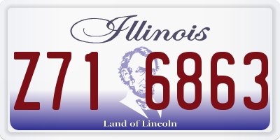 IL license plate Z716863