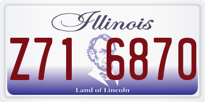 IL license plate Z716870