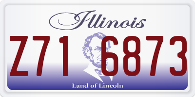 IL license plate Z716873