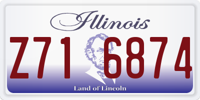 IL license plate Z716874