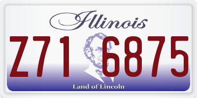 IL license plate Z716875