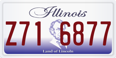 IL license plate Z716877