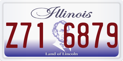 IL license plate Z716879
