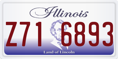 IL license plate Z716893