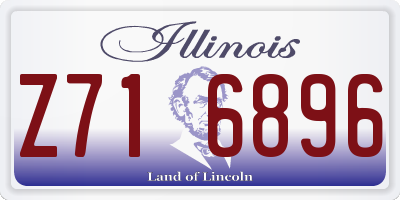 IL license plate Z716896