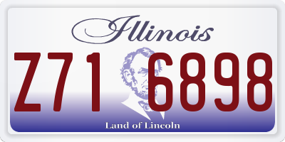 IL license plate Z716898