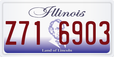 IL license plate Z716903