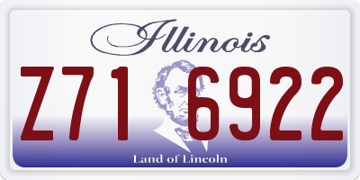 IL license plate Z716922