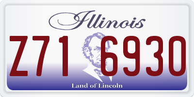 IL license plate Z716930