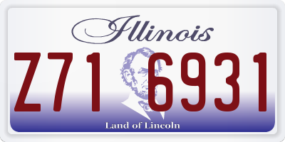 IL license plate Z716931