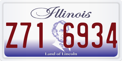 IL license plate Z716934