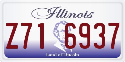 IL license plate Z716937