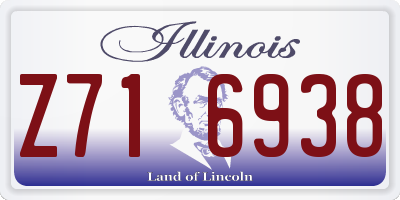 IL license plate Z716938